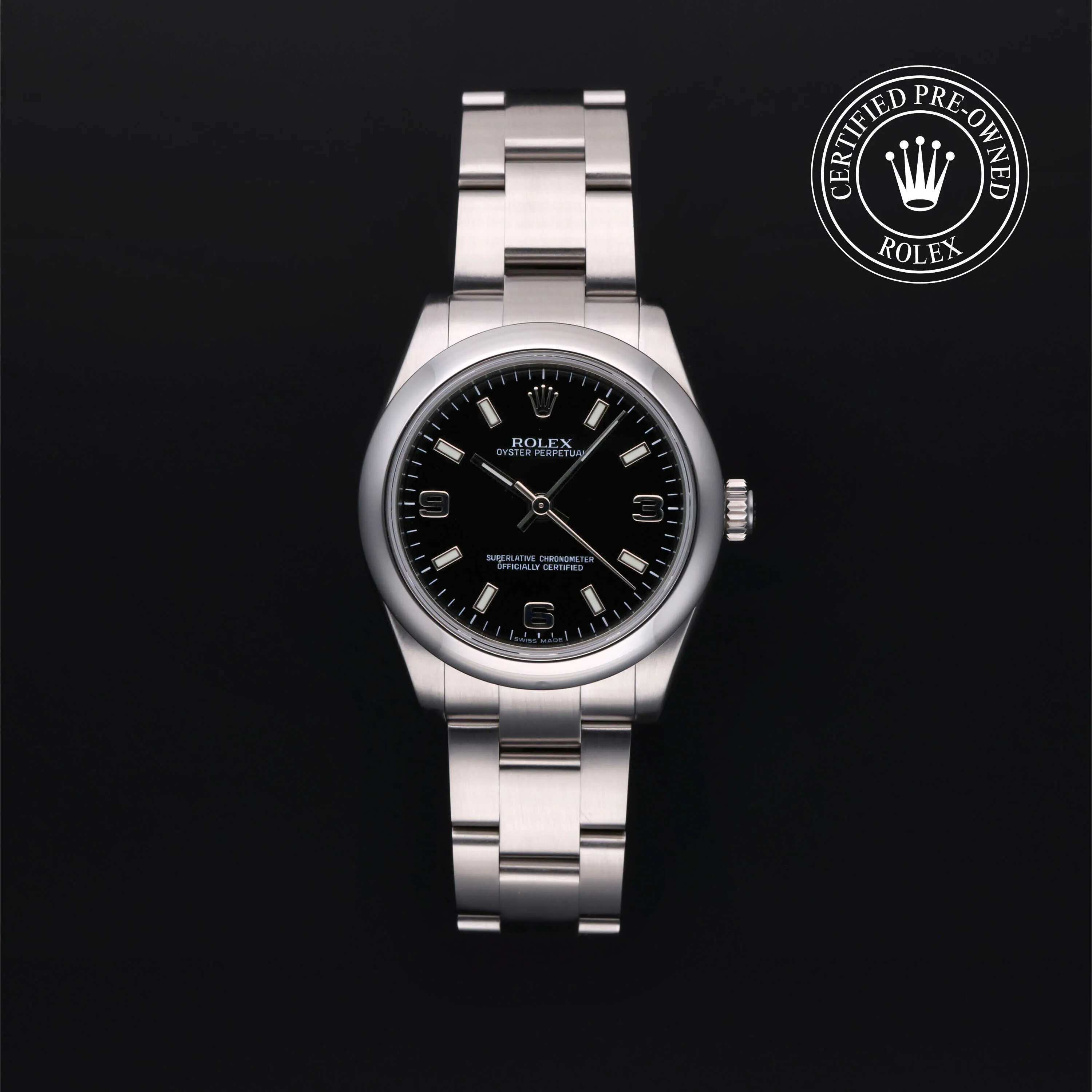 Rolex Oyster Perpetual 177200 31mm Stainless steel Black