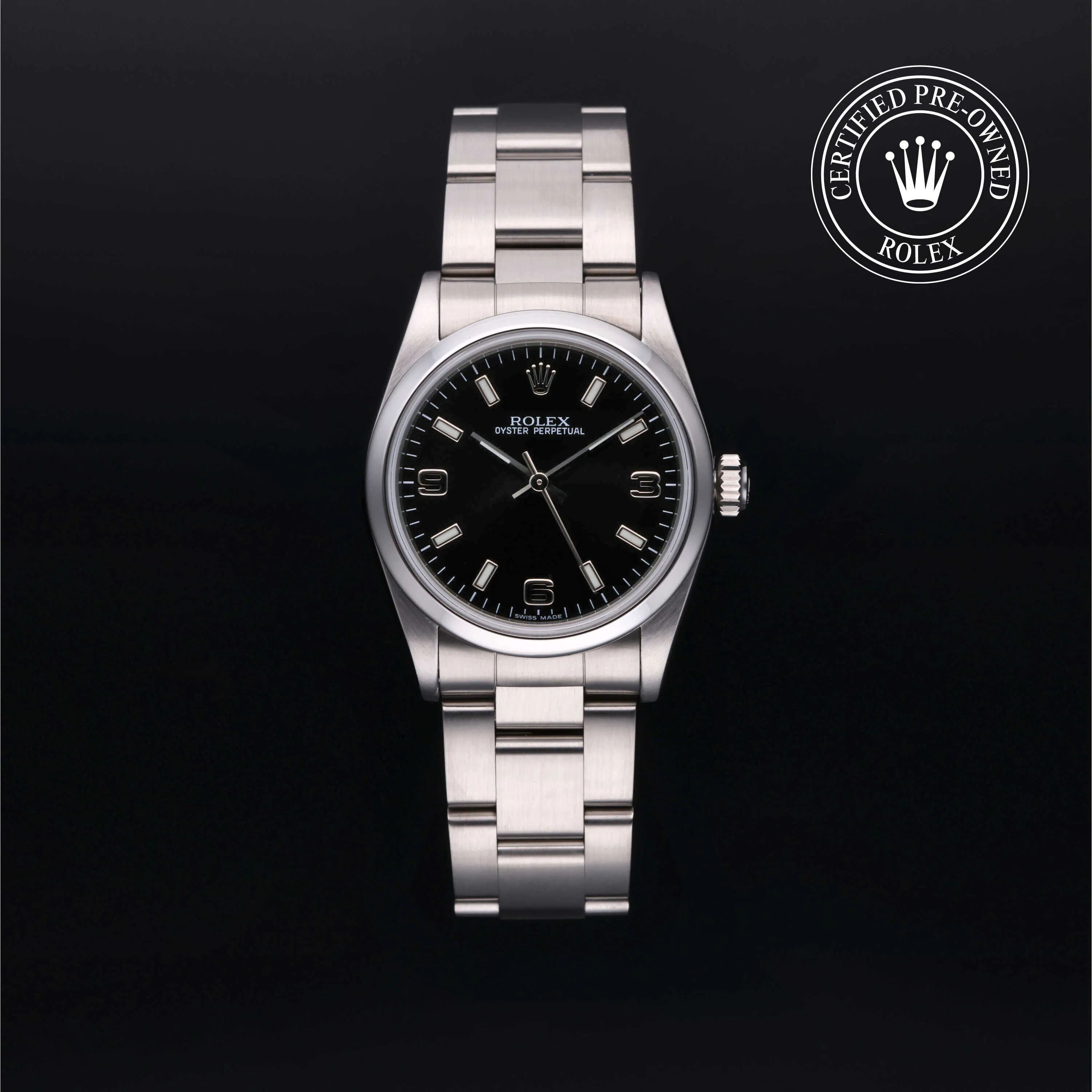 Rolex Oyster Perpetual 67480 31mm Stainless steel Black