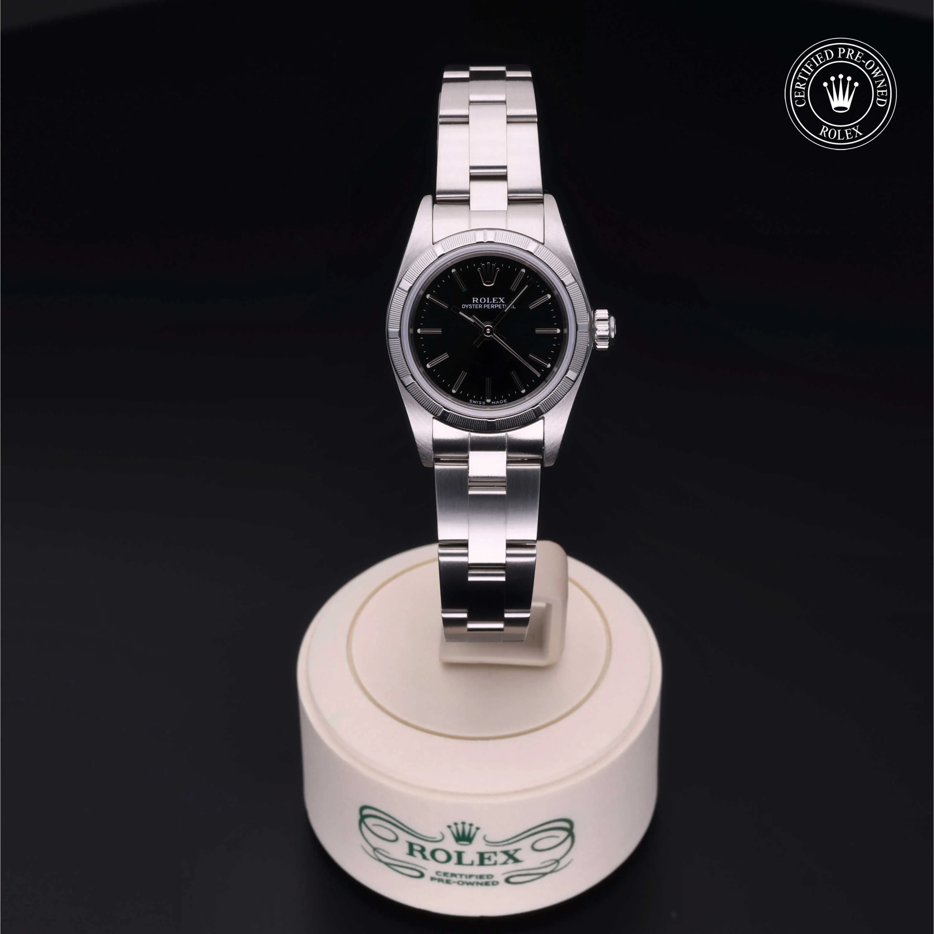 Rolex Oyster Perpetual 76030 25mm Stainless steel Black 1