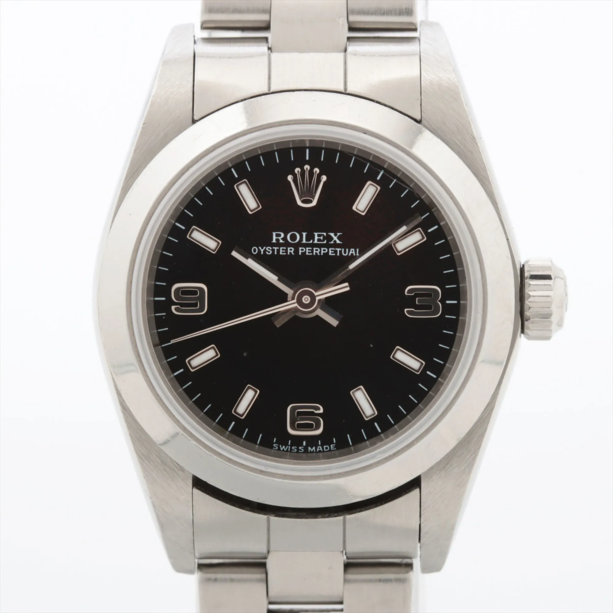 Rolex Oyster Perpetual 76080 25mm Stainless steel Black 1