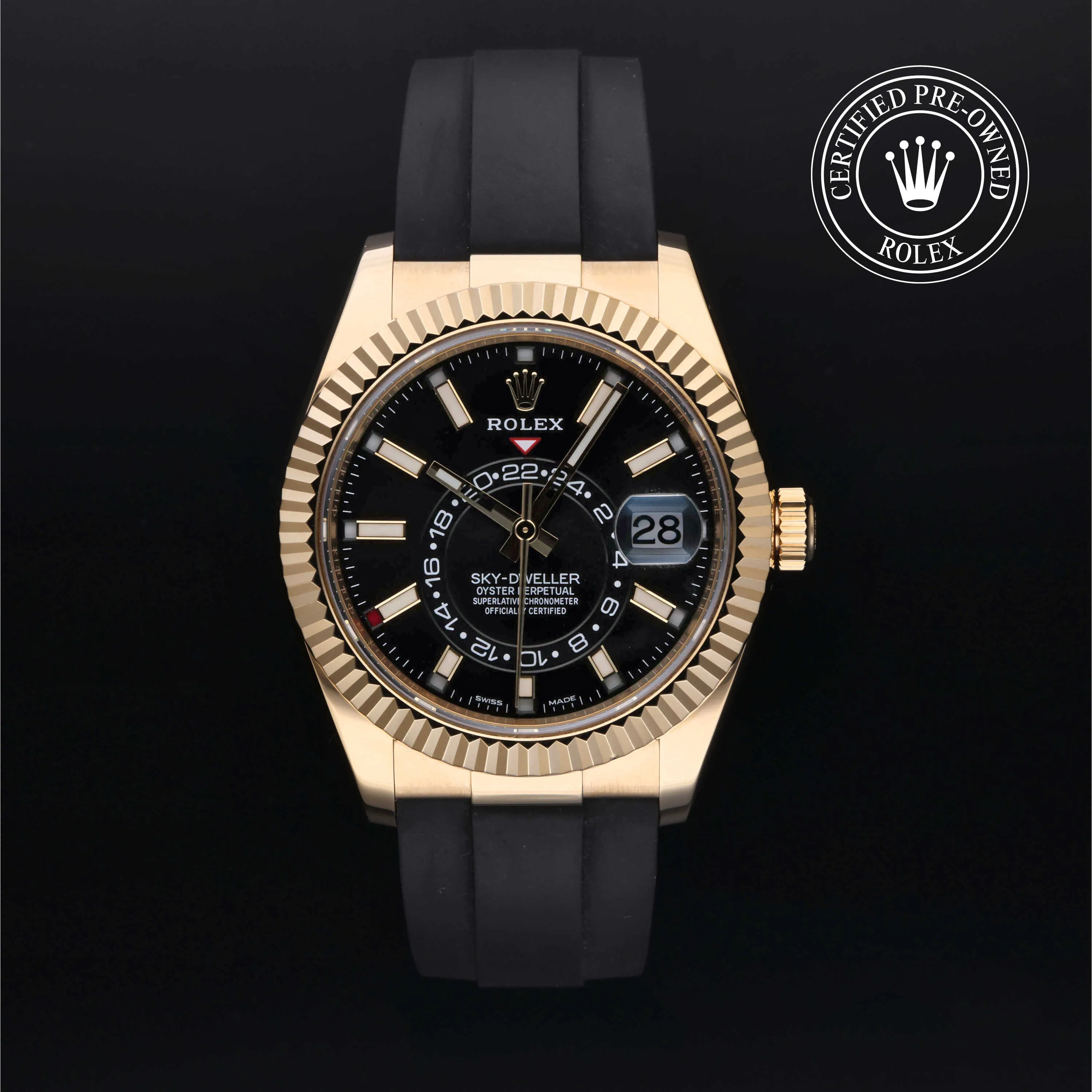 Rolex Sky-Dweller 326238 42mm Yellow gold Black