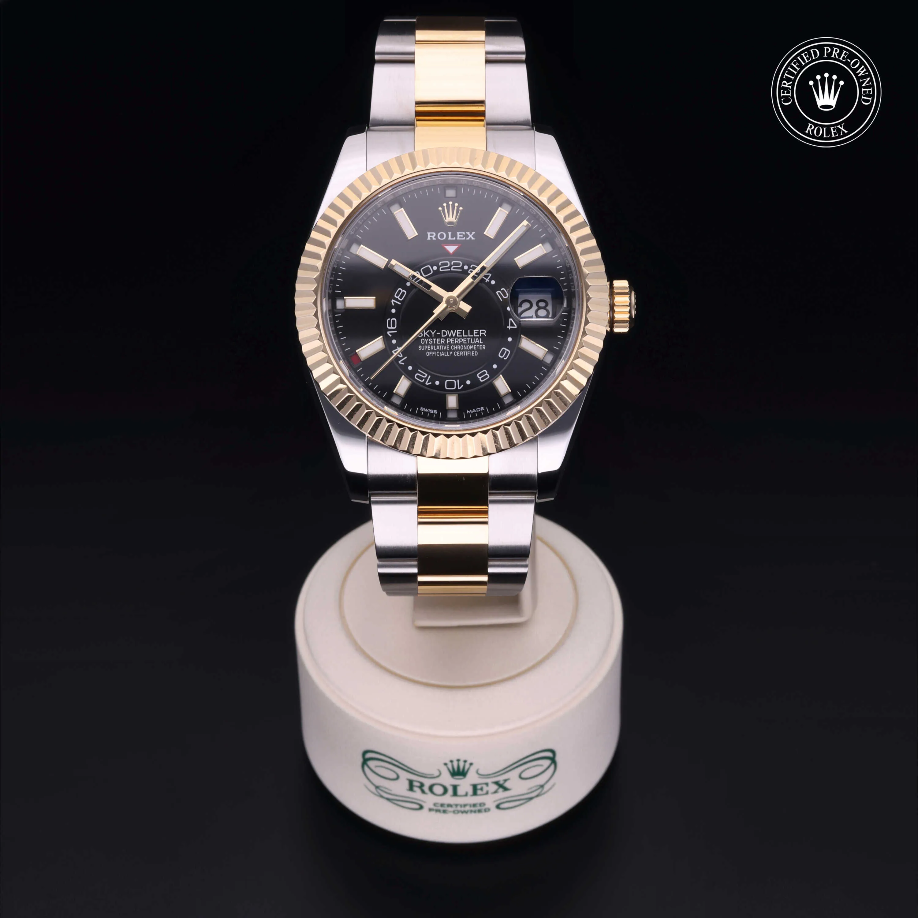 Rolex Sky-Dweller 326933 42mm Yellow gold and Stainless steel Black 1