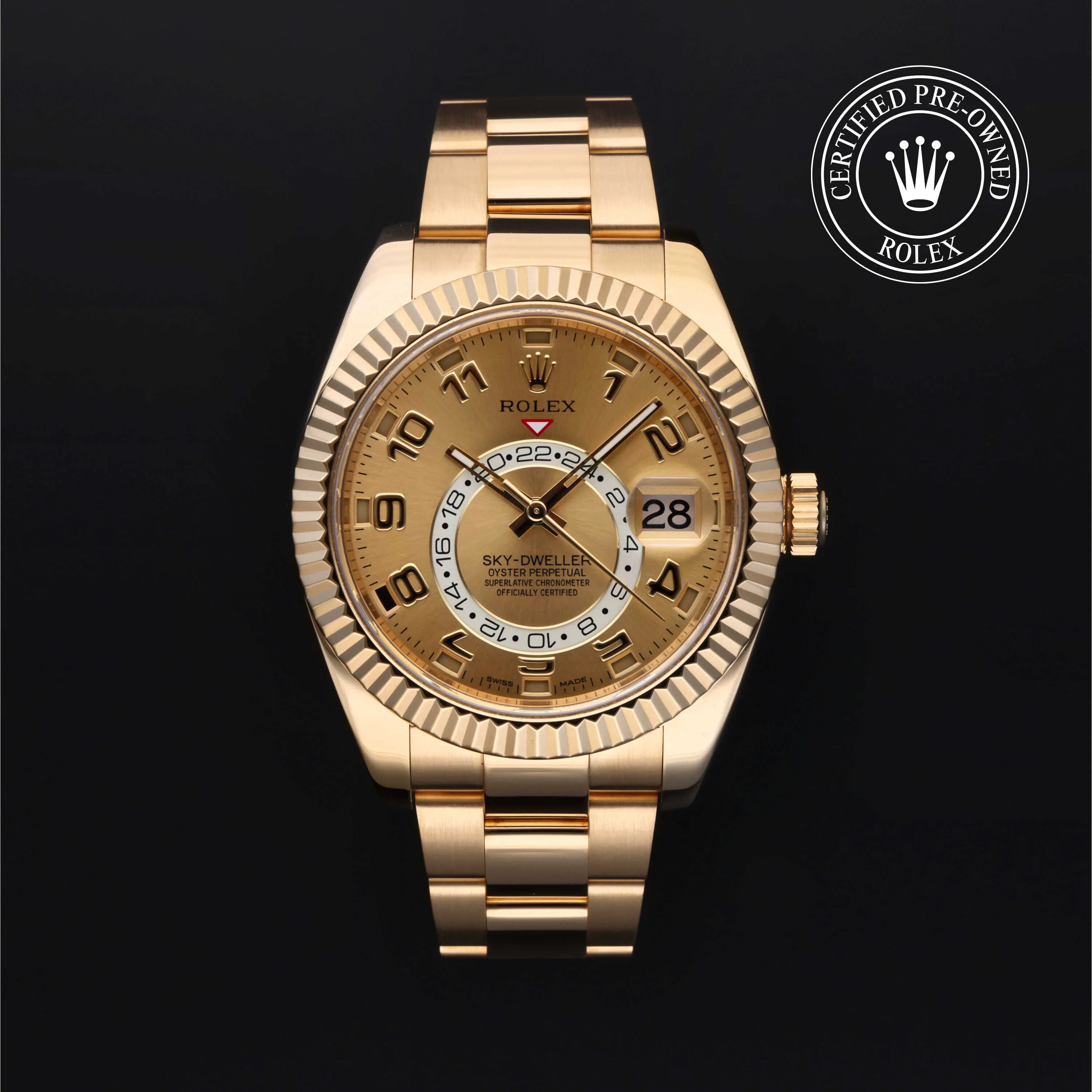 Rolex Sky-Dweller 326938 42mm Yellow gold Champagne