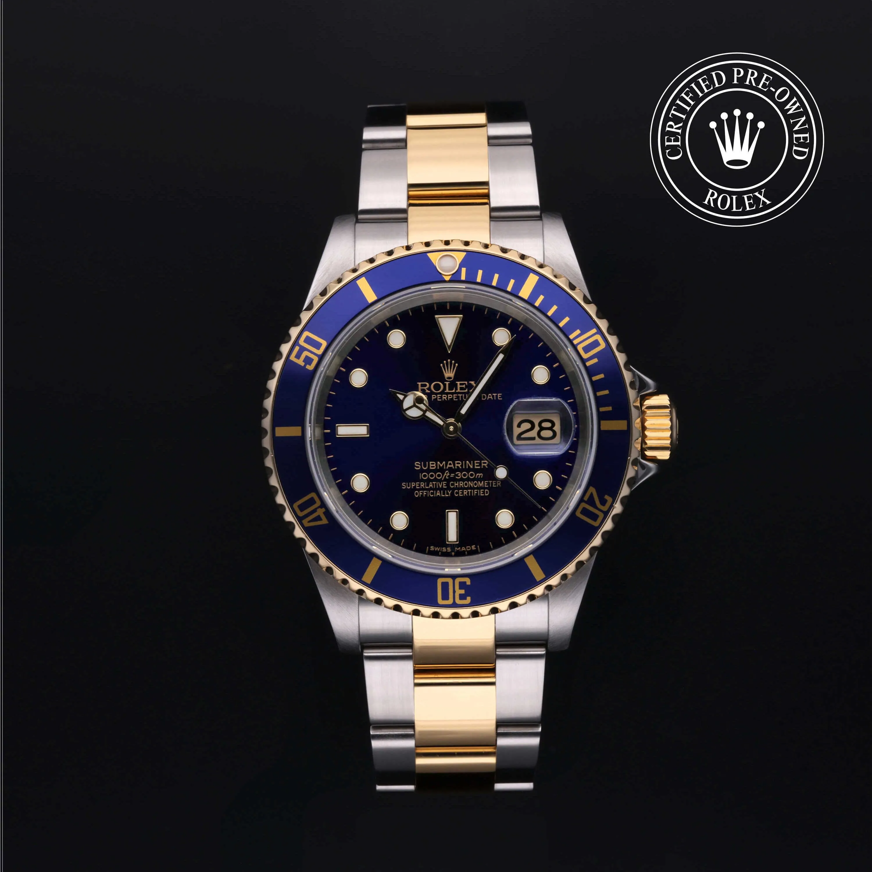 Rolex Submariner 16613 40mm Yellow gold and Stainless steel Blue