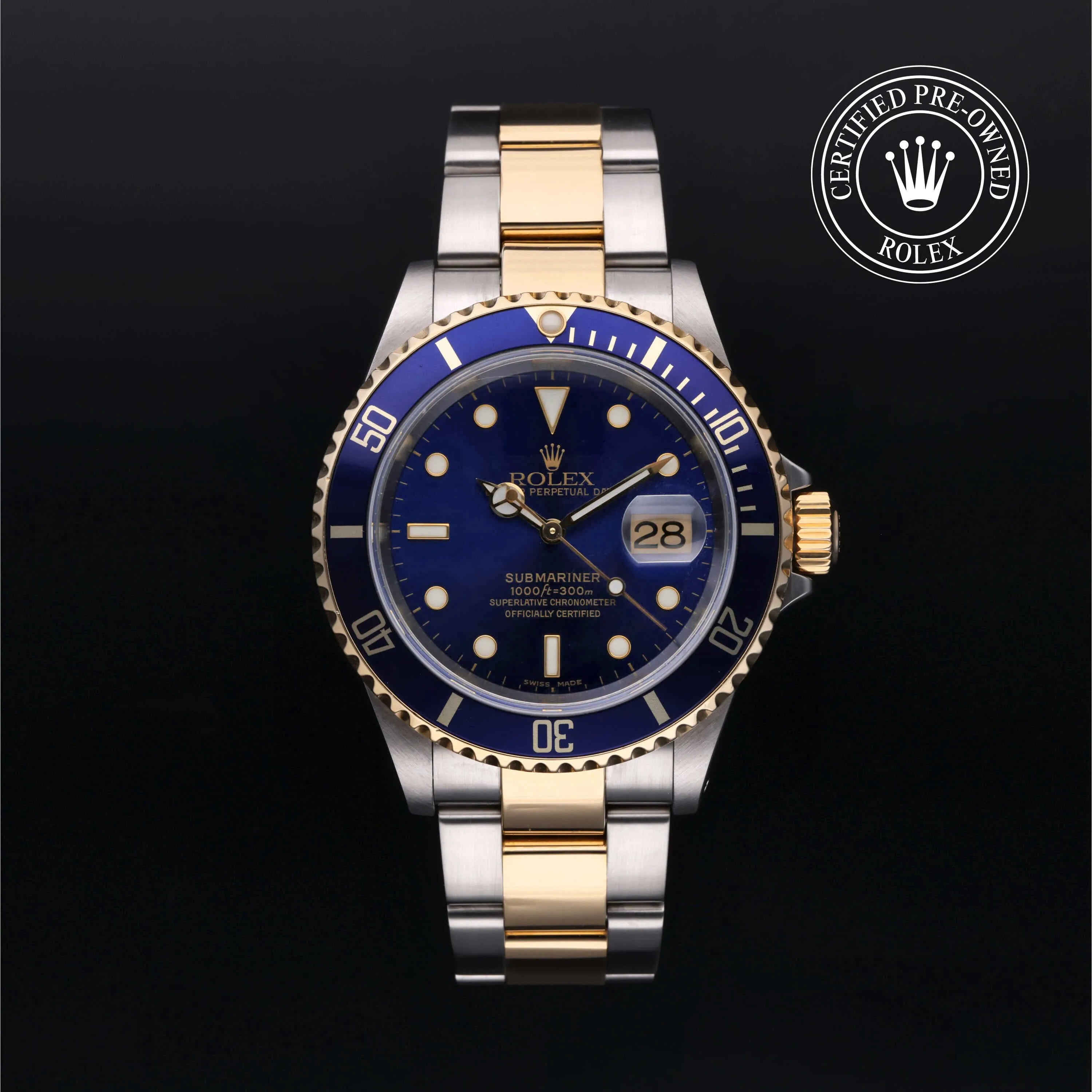 Rolex Submariner 16613 40mm Yellow gold and Stainless steel Blue