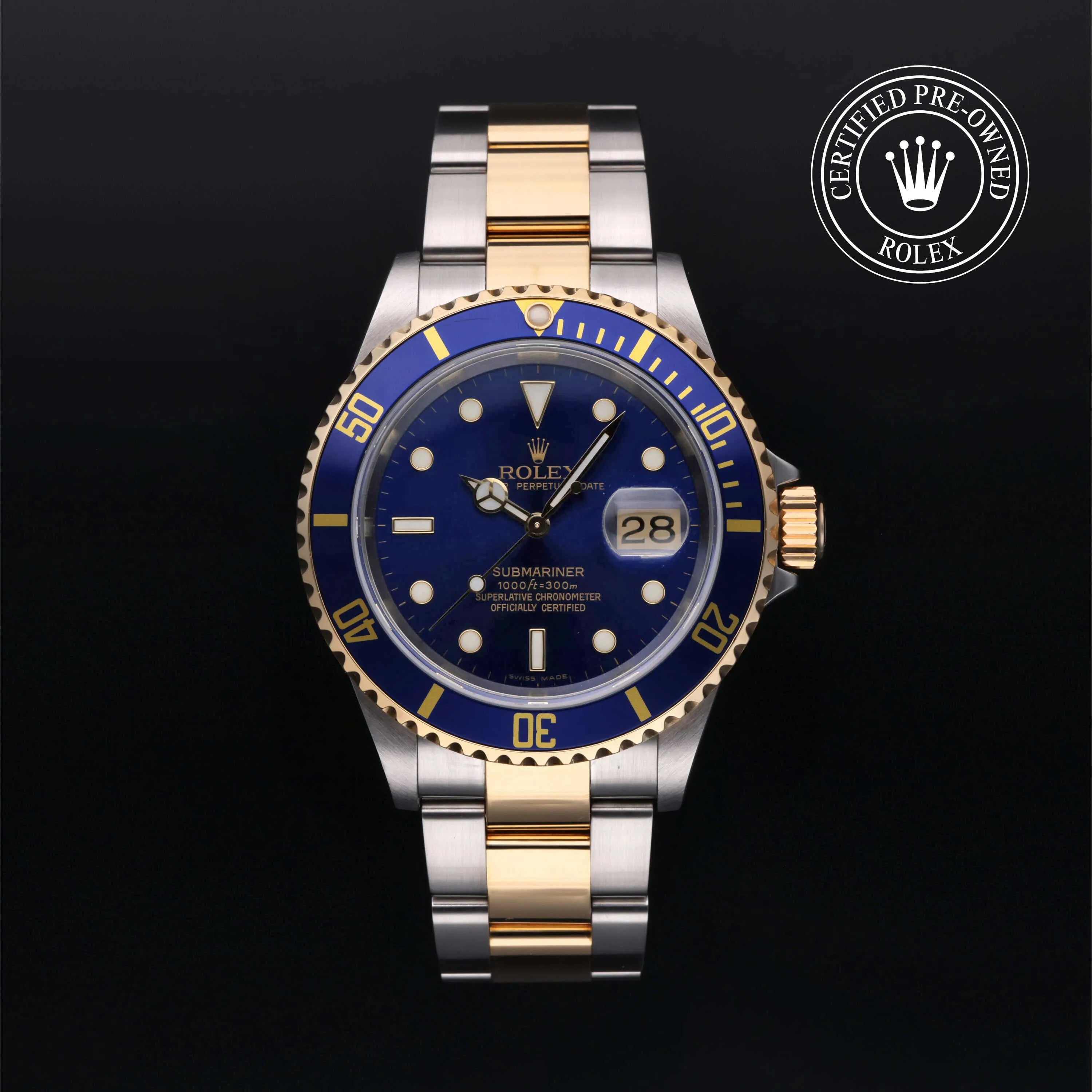 Rolex Submariner 16613 40mm Yellow gold and Stainless steel Blue