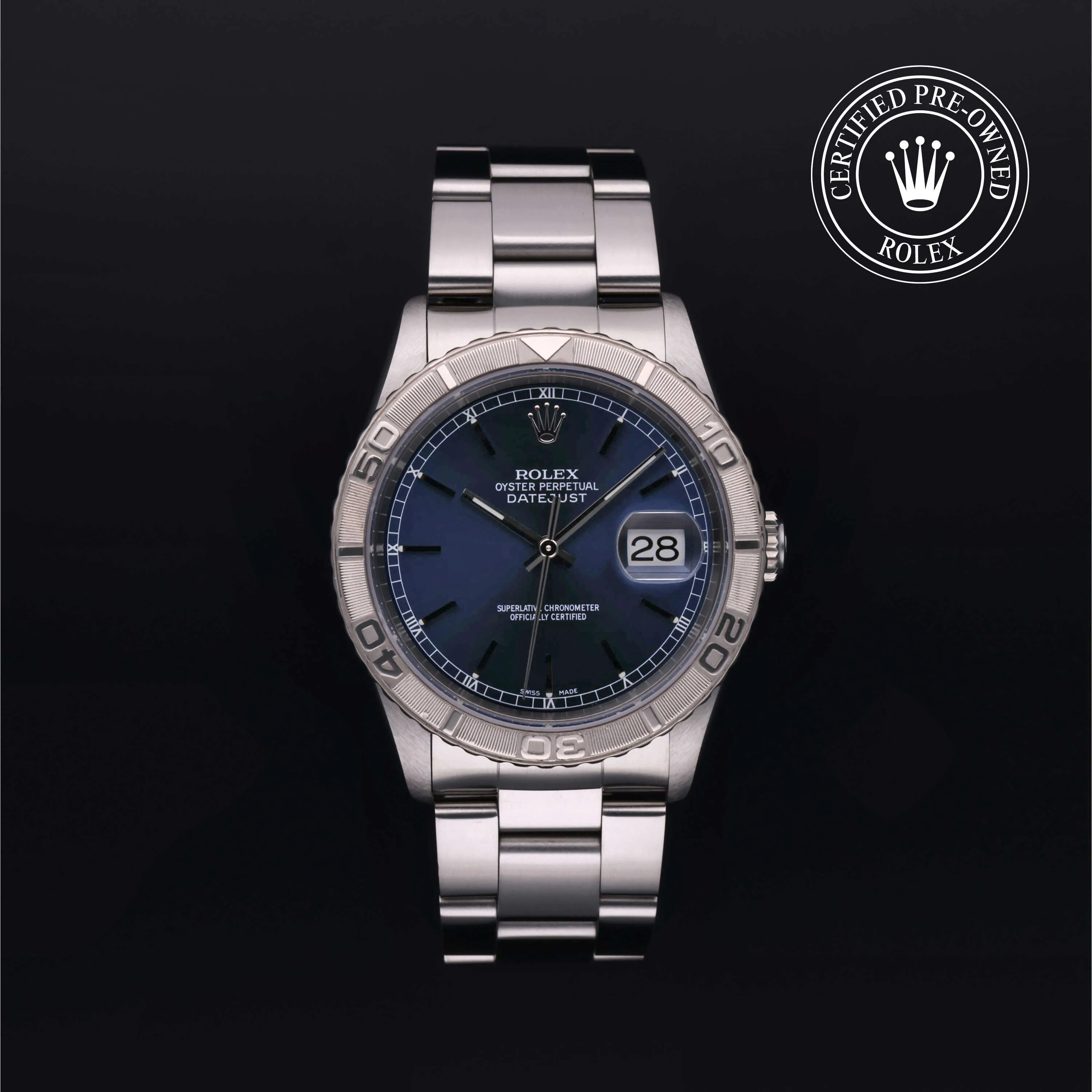 Rolex Datejust Turn-O-Graph 16264 36mm Stainless steel Blue