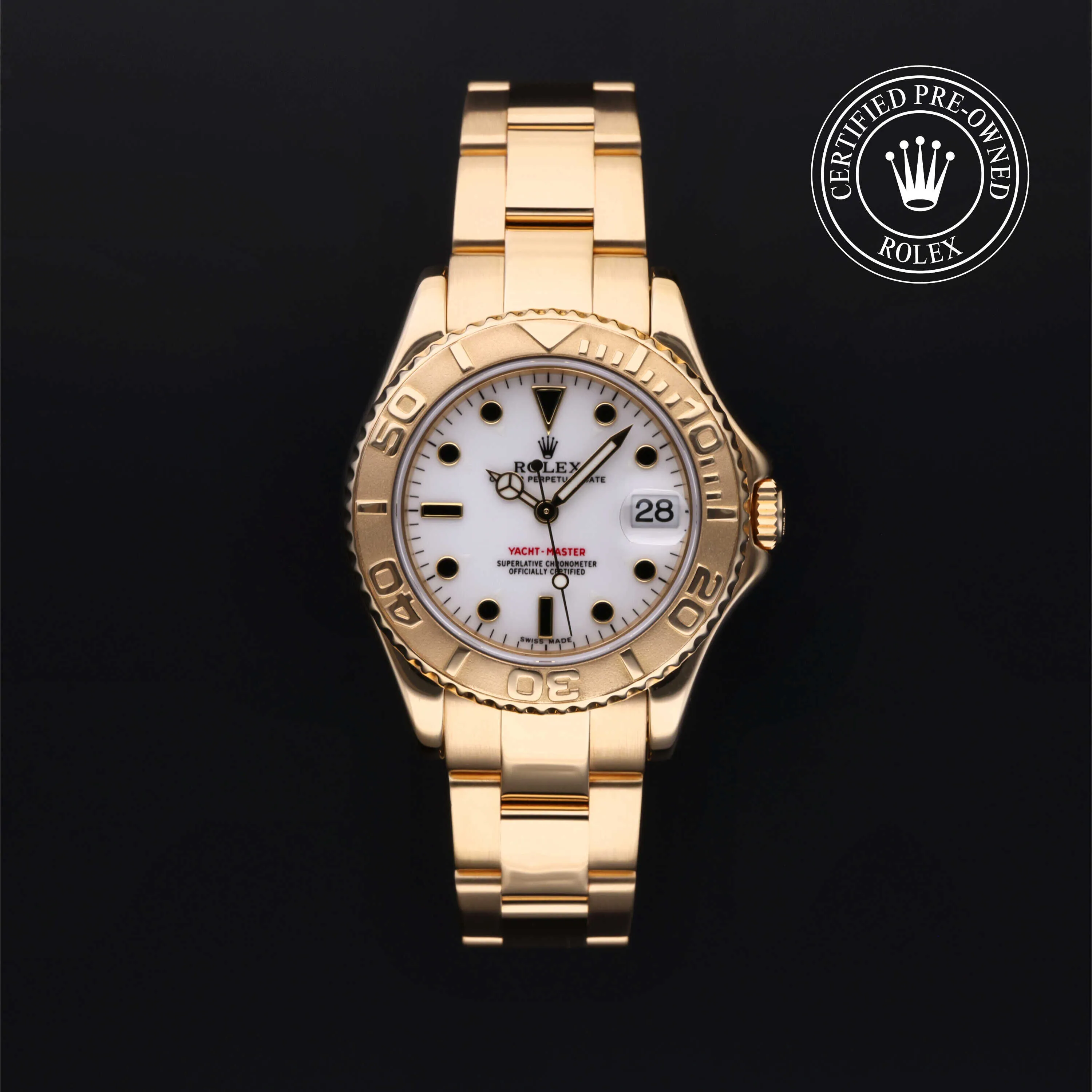 Rolex Yacht-Master 168628 35mm Yellow gold White