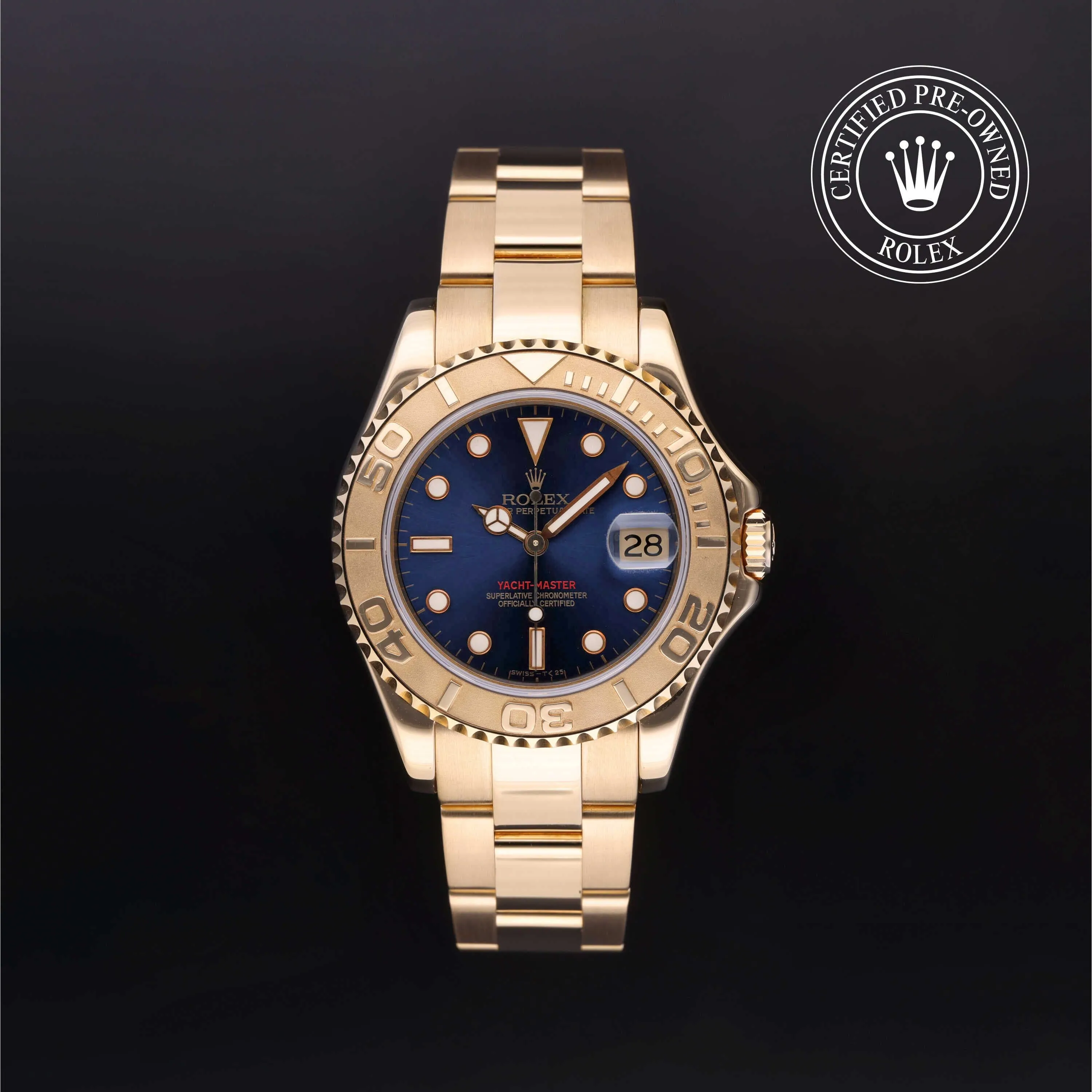 Rolex Yacht-Master 68628 35mm Yellow gold Blue