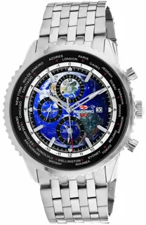 SeaPro Meridian World Timer GMT SP7320 47mm Stainless steel