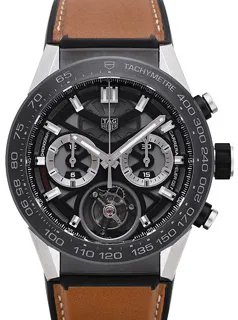 TAG Heuer Carrera Calibre HEUER 02 T COSC Automatic Chronograph CAR5A8Y.FT6072 Ceramic and Titanium Skeletonized