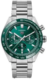 TAG Heuer Carrera Calibre HEUER 02 Automatik Chronograph CBN2A1N.BA0643 Ceramic and Stainless steel Green