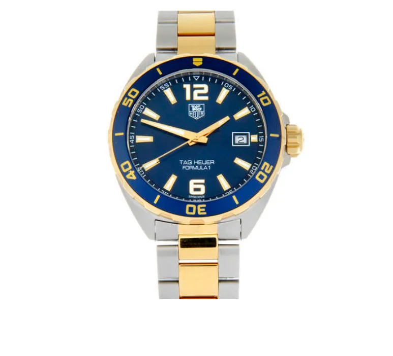 TAG Heuer Formula 1 WAZ1120 41mm Stainless steel and gold-plated Blue