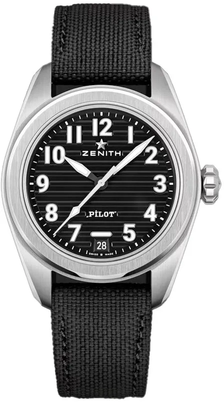 Zenith Pilot 03.4000.3620/21.I001 40mm Stainless steel Black