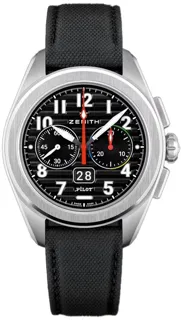 Zenith Pilot Big Date Flyback 03.4000.3652/21.I001 Stainless steel Black