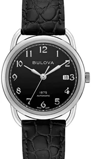 Bulova Joseph Bulova Commodore 96B325 Stainless steel Black