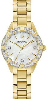 Bulova Ladies Sutton 98R297 Yellow gold and Stainless steel White