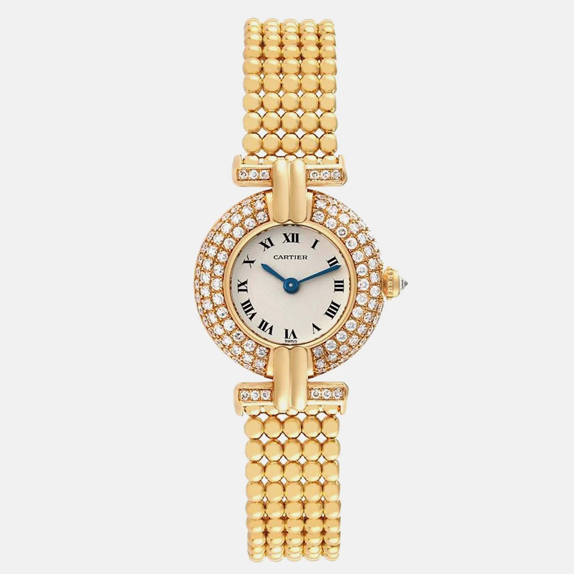 Cartier Colisee WB1018A8 23.8mm Yellow gold Silver