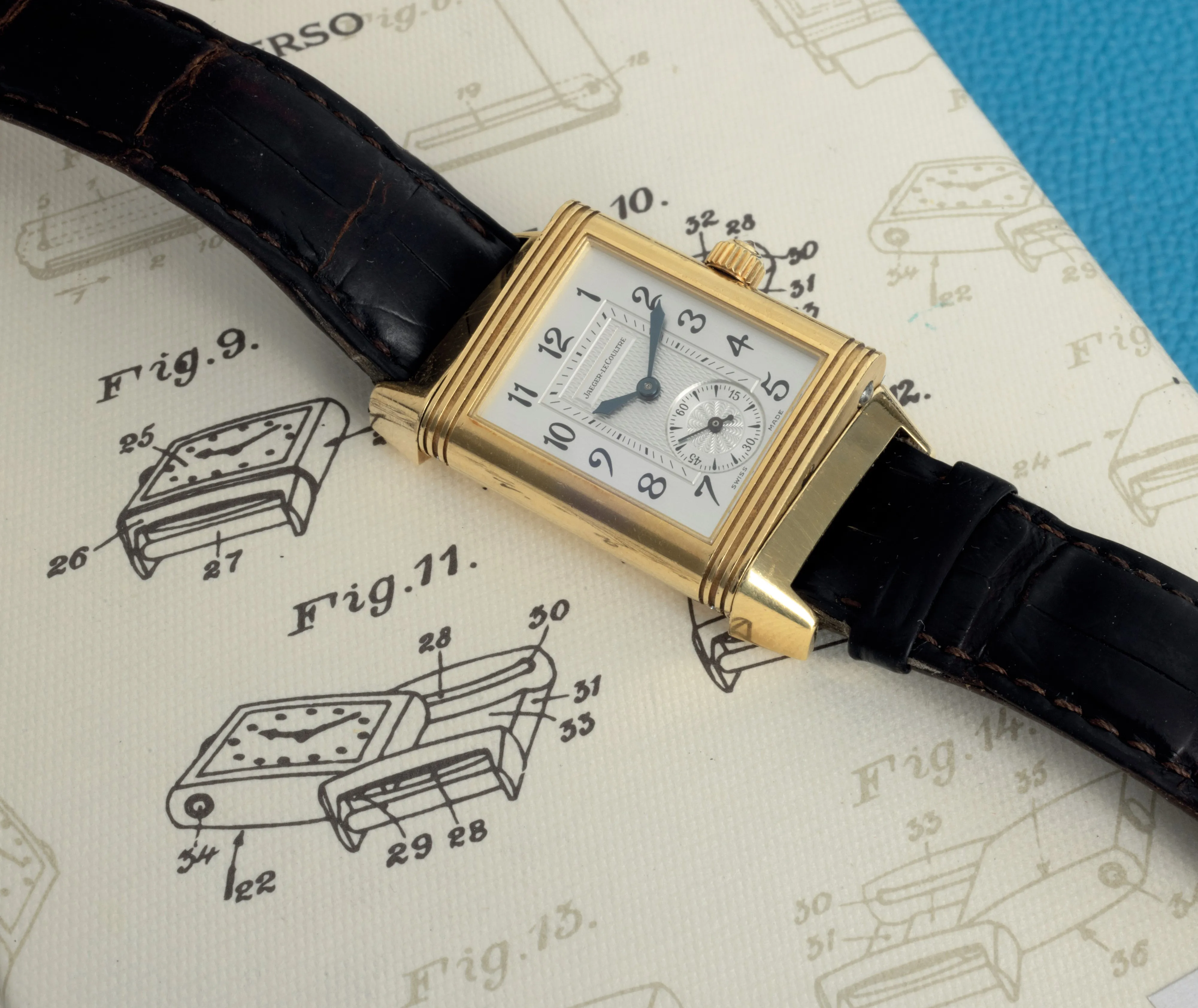 Jaeger-LeCoultre Reverso Duetto Classique 256.1.75 23mm Yellow gold and diamond-set Silver 3