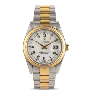 Rolex Oyster Perpetual Date 15223 Yellow gold and Stainless steel White