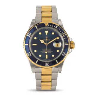 Rolex Submariner 16803 Yellow gold and Stainless steel Blue