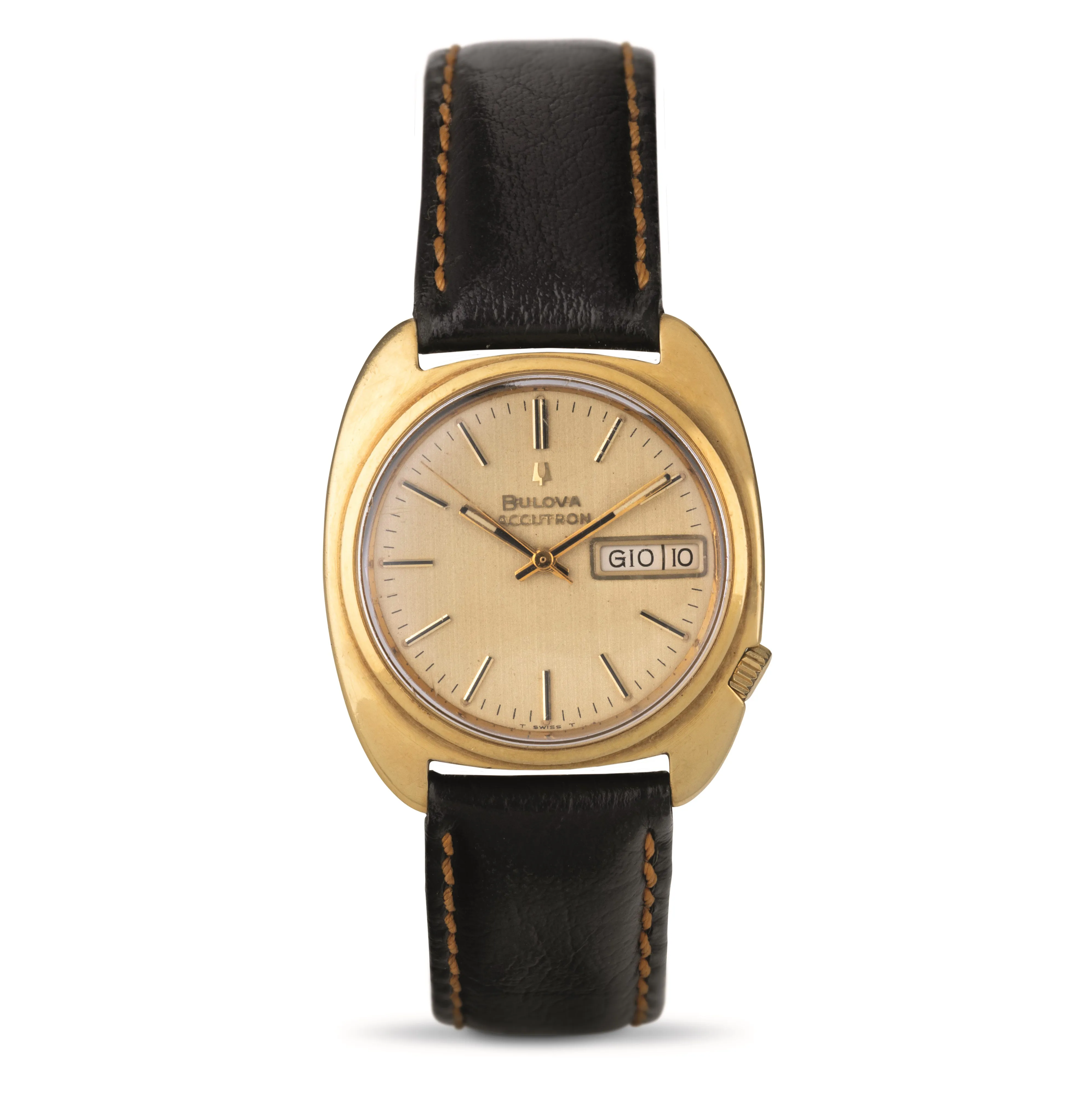 Bulova Accutron 39mm Yellow gold Champagne