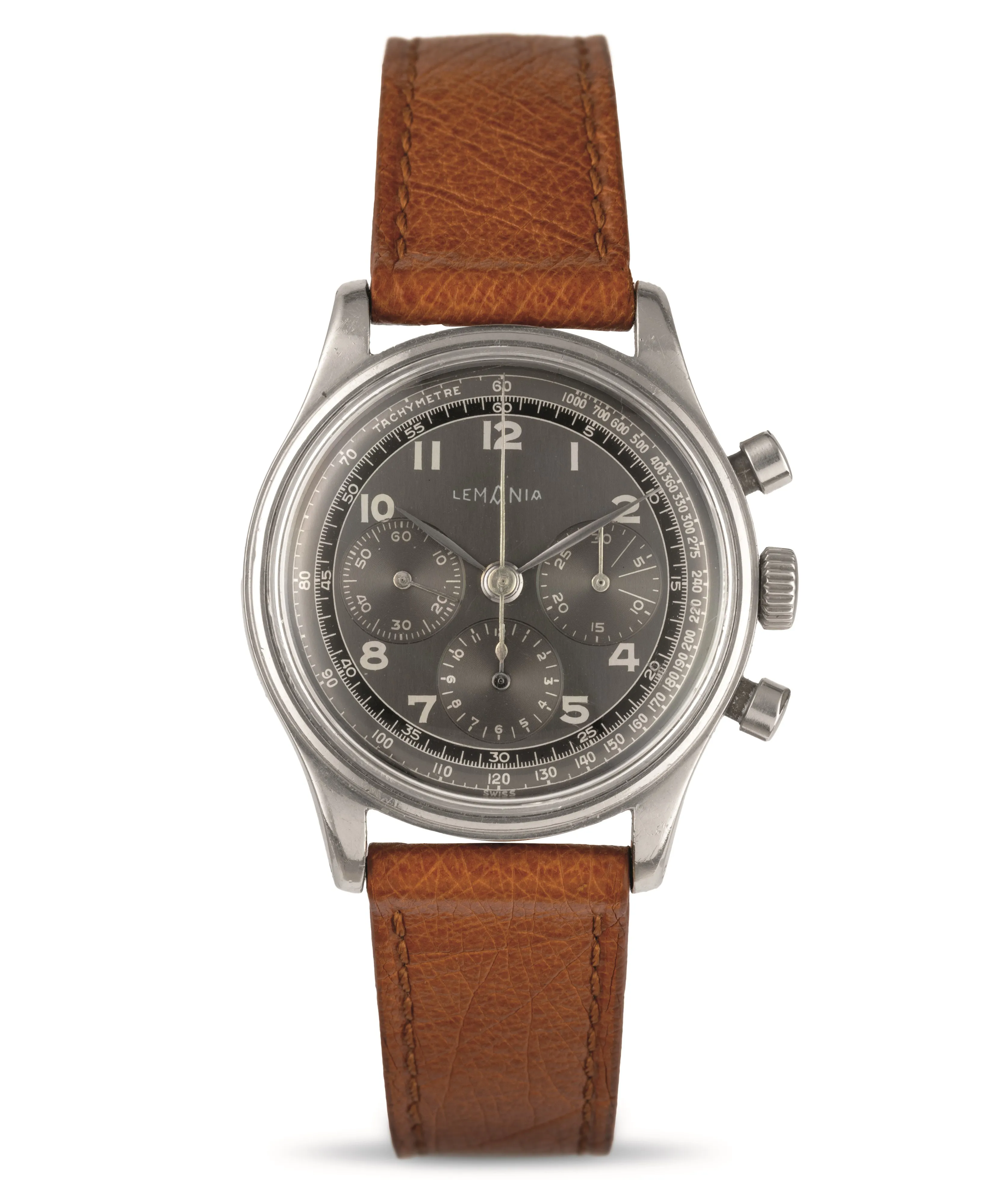 Lemania Chronograph 35mm Stainless steel Grey