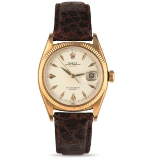 Rolex Datejust Ovettone 6305-1 Rose gold Silver