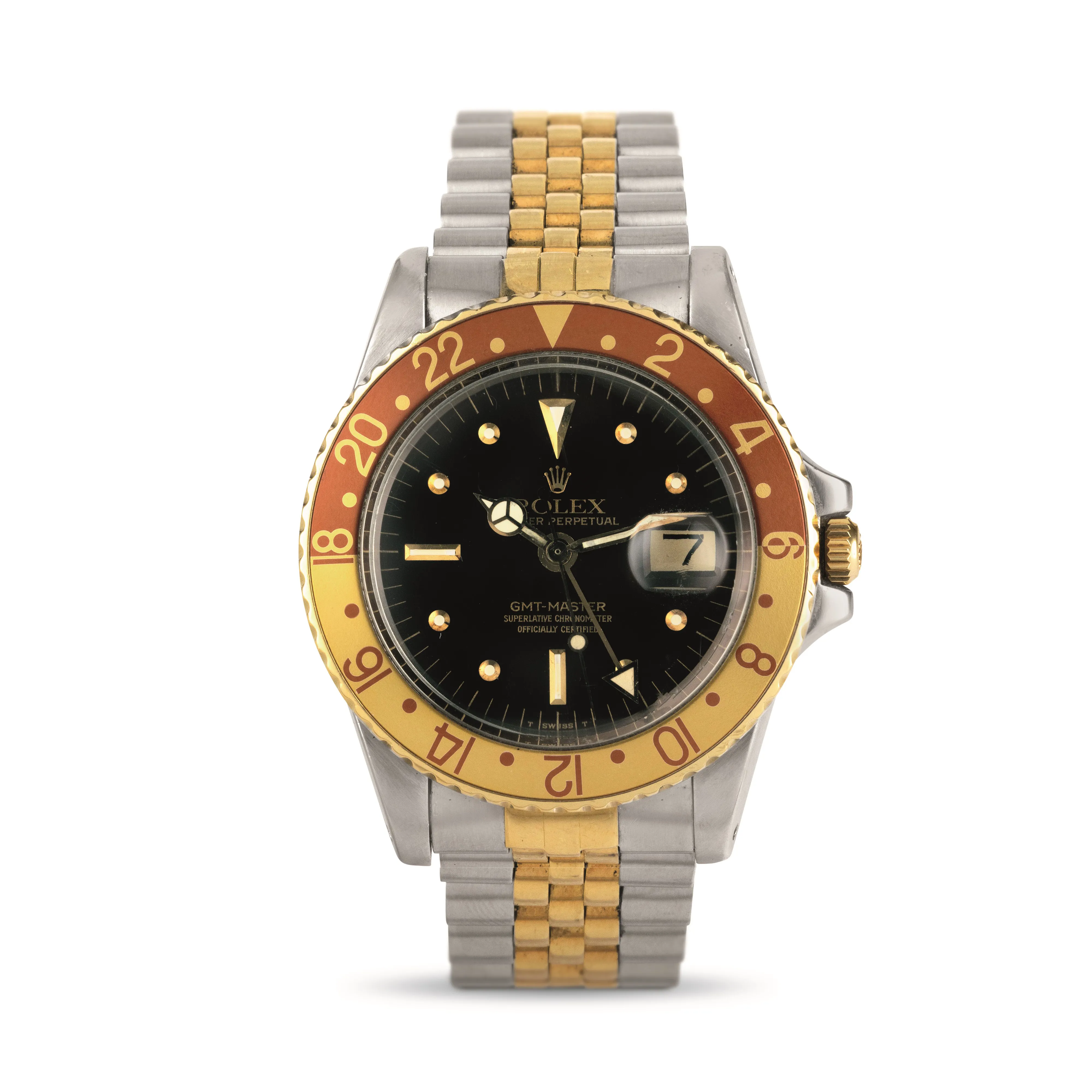 Rolex GMT-Master 16753 39mm Yellow gold and Stainless steel Brown