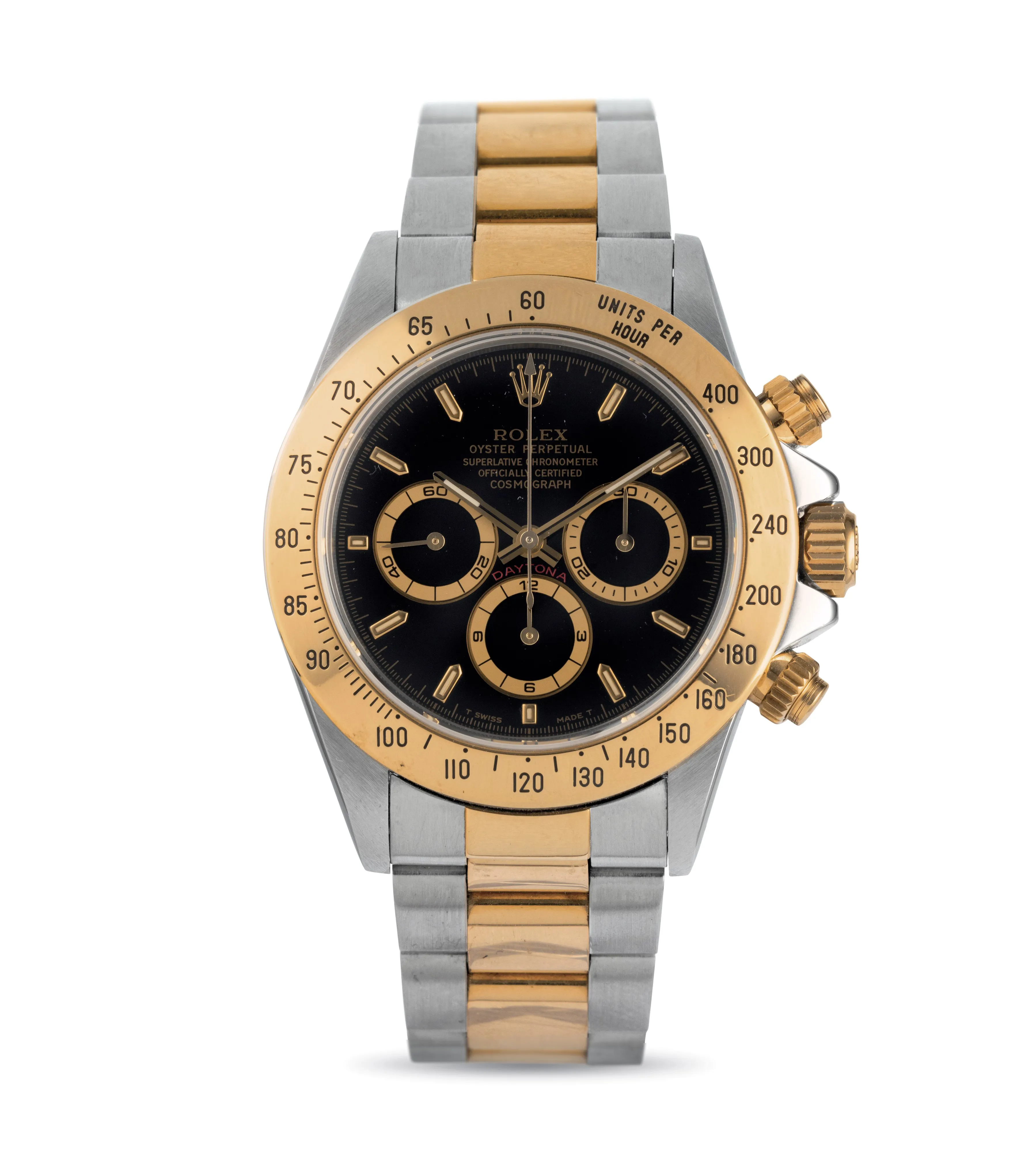 Rolex Daytona 16528 39mm Stainless steel and yellow gold Black