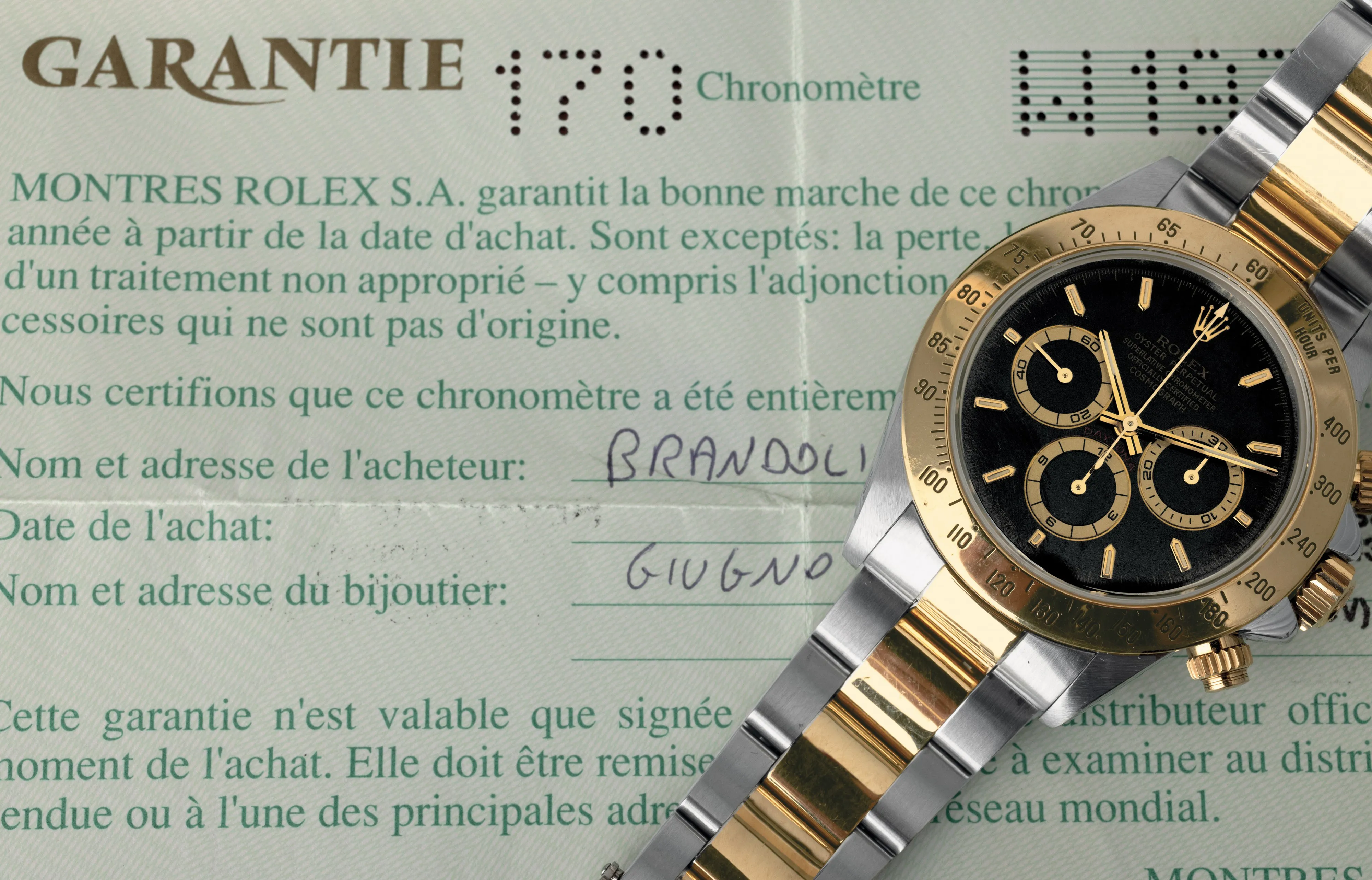 Rolex Daytona 16528 39mm Stainless steel and yellow gold Black 4
