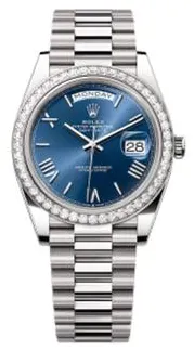 Rolex Day-Date 40 228349RBR 40mm White gold Blue