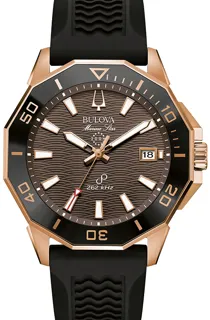 Bulova Marine Star 98B421 Rose gold and Stainless steel Brown