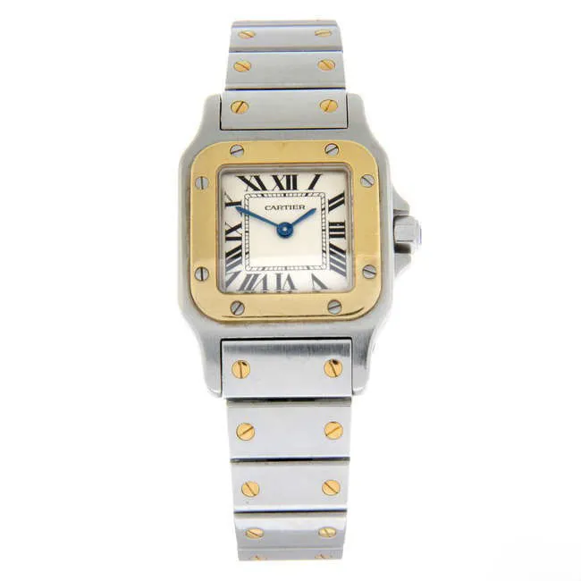 Cartier Santos 1567 24mm Yellow gold and Stainless steel Silver