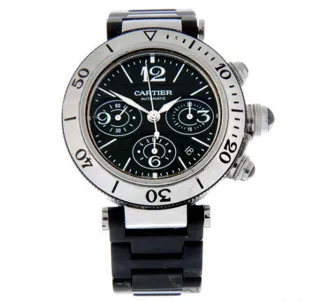 Cartier Pasha 2995 Stainless steel Black