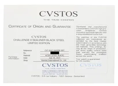 Cvstos Challenge CVT-SEA2-KAMINE BST 42mm Stainless steel 9