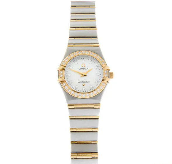 Omega Constellation 8951203 22mm Yellow metal, stainless steel and diamond-set Mother-of-pearl and diamonds