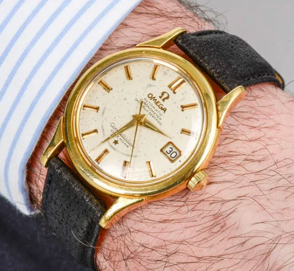 Omega Constellation Calendar 34mm Yellow gold Silvered 1