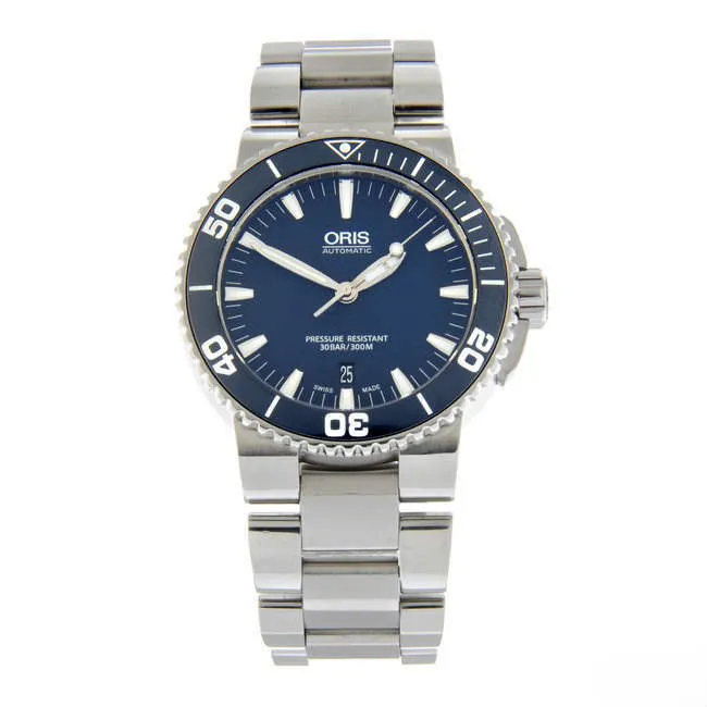 Oris Aquis 7653 43mm Stainless steel Blue