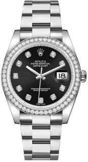 Rolex Datejust 36 116244-0017 White gold and Stainless steel Black