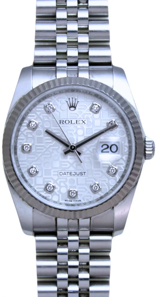 Rolex Datejust 116234G/Z334930 36mm White gold and Stainless steel Sliver