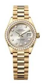 Rolex Lady-Datejust 279138RBR 28mm Yellow gold Silver