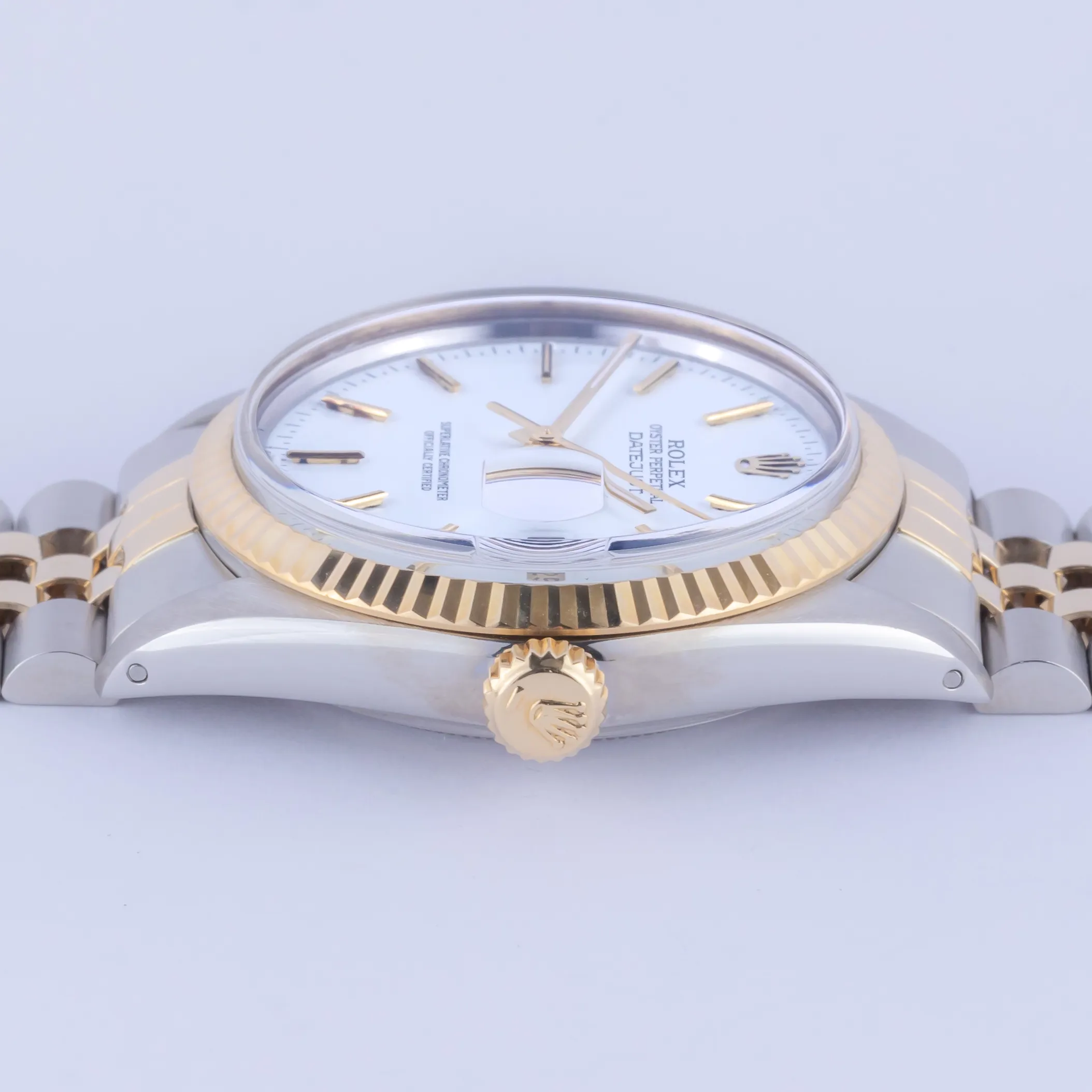 Rolex Oyster Perpetual "Datejust" 16013 36mm Yellow gold and stainless steel White 5