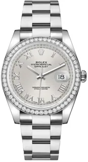 Rolex Datejust 36 116244-0028 White gold Silver