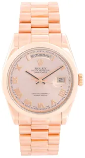 Rolex Day-Date 36 118205 Rose gold Pink Rose