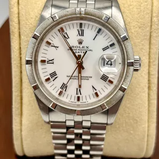 Rolex Oyster Perpetual Date 15210 Stainless steel White