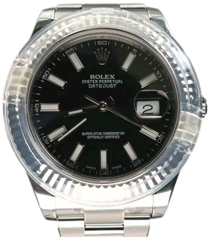 Rolex Datejust II 116334 41mm Stainless steel Black