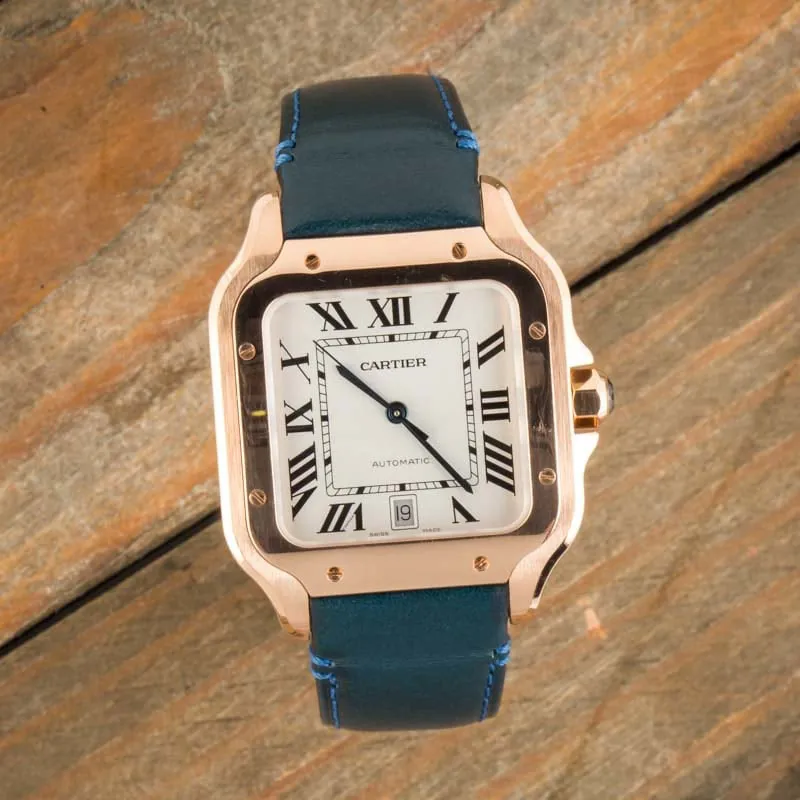 Cartier Santos WGSA0019 40mm Rose gold Silver 5