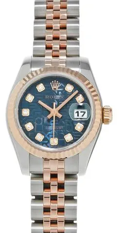 Rolex Lady-Datejust 179171G 26mm Stainless steel Blue