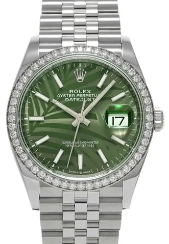 Rolex Datejust 36 126284RBR 36mm Stainless steel Green